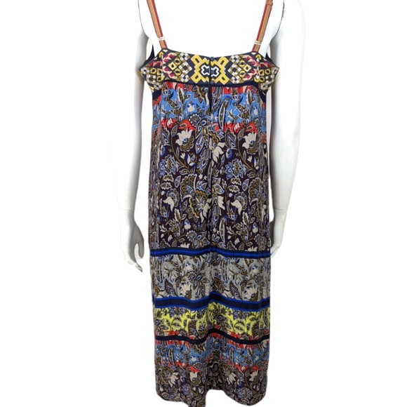 Anthropologie One September Cosima Embroidered Bodice Midi Dress M Boho Print - Picture 7 of 13